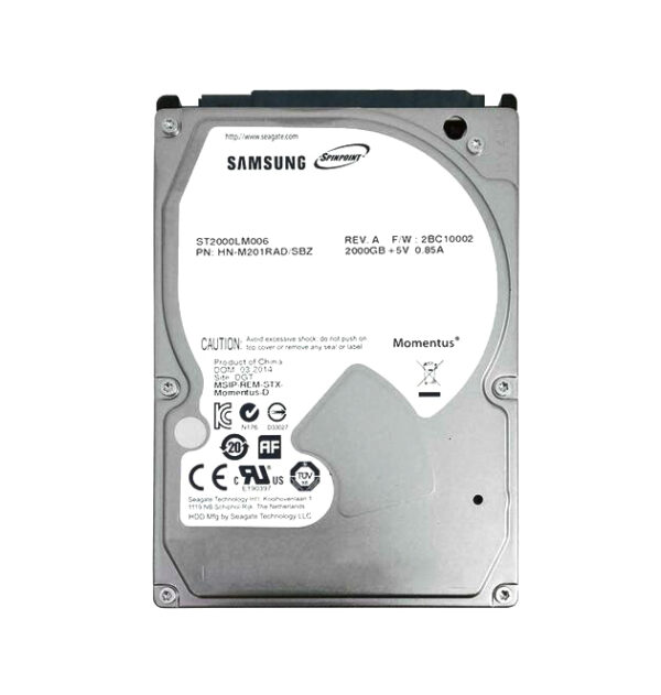 HN-M201RAD/SBZ - Samsung Spinpoint M9T 2TB 5400RPM SATA 6Gb/s 32MB Cache 2.5-Inch Hard Drive