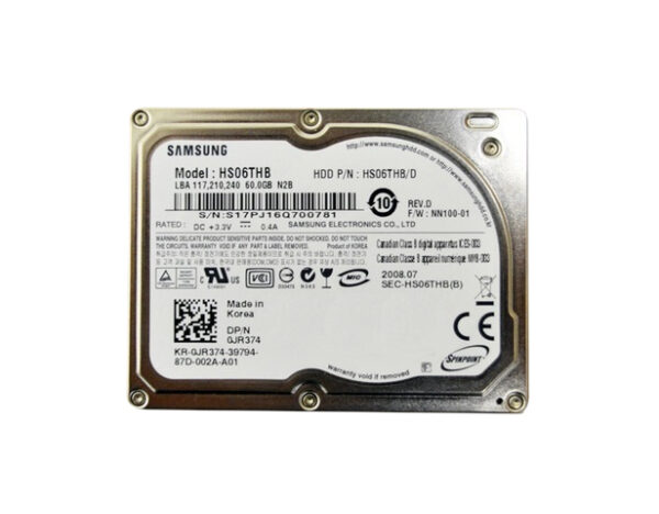 HS06THB/D - Samsung Spinpoint N2 60GB 4200RPM PATA 8MB Cache 1.8-Inch Hard Drive