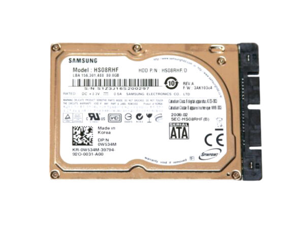 HS08RHF - Samsung Spinpoint N2 80GB 4200RPM IDE PATA 8MB 1.8-Inch Cache Hard Drive