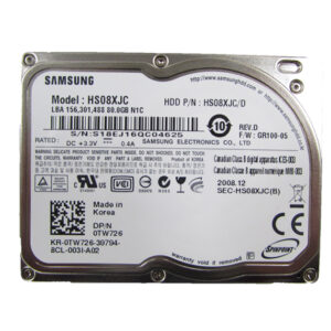 HS08XJC - Samsung Spinpoint N1C 80GB 5400RPM IDE Ultra ATA/100 (ATA-6) 8MB Cache 1.8-Inch Hard Drive