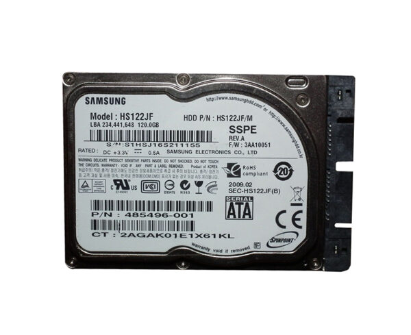 HS122JF/M - Samsung Spinpoint N1 120GB 5400RPM SATA 1.5Gb/s 8MB Cache 1.8-Inch Hard Drive
