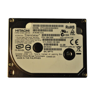 HTC426020G5CE00 - Hitachi Travelstar C4K60 Slim Series 20GB 4200RPM IDE Ultra ATA/133 (ATA-7) 2MB Cache ZIF 1.8-inch Hard Drive