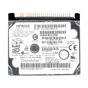 HTC426040G9AT00 - Hitachi Travelstar C4K60 Series 40GB 4200RPM IDE Ultra ATA/100 (ATA-6) 2MB Cache 1.8-inch Hard Drive
