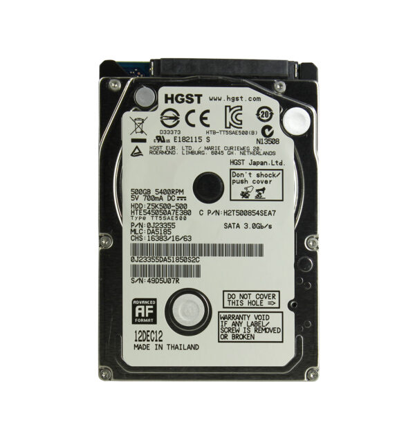 HTE545050A7E380 - HGST Travelstar Z5K500 Series 500GB 5400RPM SATA 3Gb/s 8MB Cache 2.5-inch Hard Drive