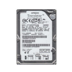 HTE726040M9AT00 - Hitachi Travelstar E7K60 Series 40GB 7200RPM IDE Ultra ATA/100 (ATA-6) 8MB Cache 2.5-inch Hard Drive