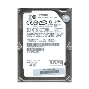 HTS541280H9SA00 - Hitachi Travelstar 5K120 Series 80GB 5400RPM SATA 1.5Gb/s 8MB Cache 2.5-inch Hard Drive
