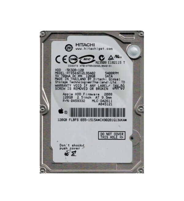 HTS543212L9SA02 - Hitachi Travelstar 5K320 Series 120GB 5400RPM SATA 1.5Gb/s 8MB Cache (512) 2.5-inch Hard Drive
