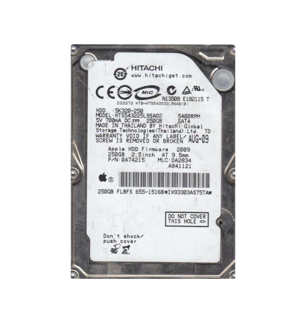 HTS543225L9SA02 - Hitachi Travelstar 5K320 Series 250GB 5400RPM SATA 1.5Gb/s 8MB Cache (512) 2.5-inch Hard Drive