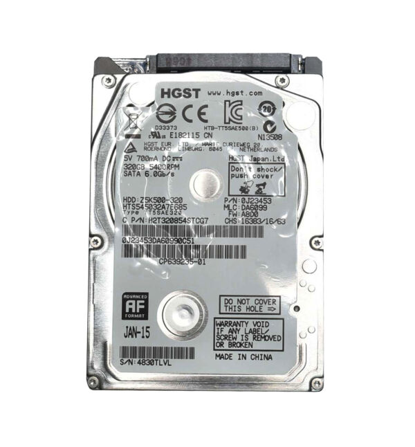 HTS545032A7E685 - Hitachi 320GB 5400RPM SATA 6Gb/s 2.5-inch Hard Drive