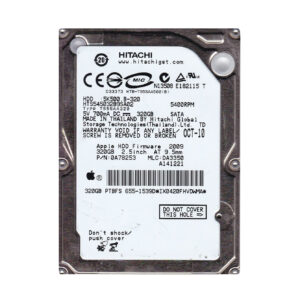 HTS545032B9SA02 - Hitachi Travelstar 5K500.B Series 320GB 5400RPM SATA 1.5Gb/s 8MB Cache 2.5-Inch Hard Drive