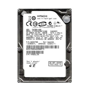 HTS545040KTA300 - Hitachi Travelstar 5K500 Series 400GB 5400RPM SATA 3Gb/s 8MB Cache 2.5-inch Hard Drive