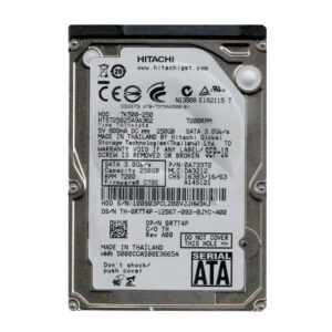 HTS725025A9A362 - Hitachi Travelstar 7K500 Series 250GB 7200RPM SATA 3Gb/s 16MB Cache 512e 2.5-inch Hard Drive