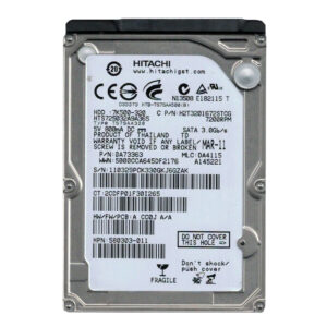 HTS725032A9A365 - Hitachi Travelstar 7K500 Series 320GB 7200RPM SATA 3Gb/s 16MB Cache 512e (TCG Opal Encryption) 2.5-inch Hard Drive