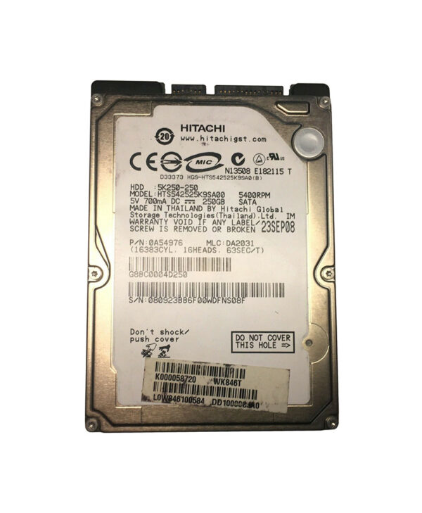 K000058720 - Toshiba 250GB 5400RPM SATA 1.5Gb/s 8MB Cache 2.5-Inch Hard Drive