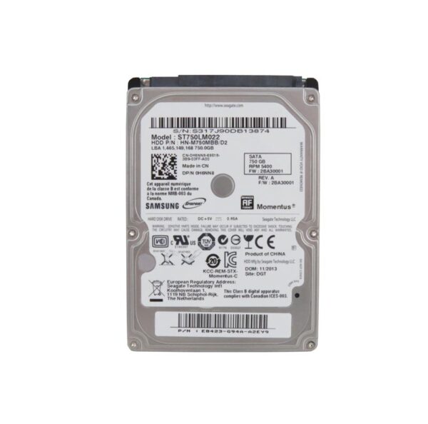 K1T0N - Dell 750GB 5400RPM SATA 3Gb/s 8MB Cache 2.5-Inch Hard Drive