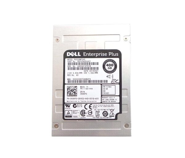 K9VF0 - Dell 400GB Multi-Level Cell SAS 12Gb/s Hot-Pluggable Mixed Use (512n) 2.5-Inch Solid State Drive for PowerEdge Servers