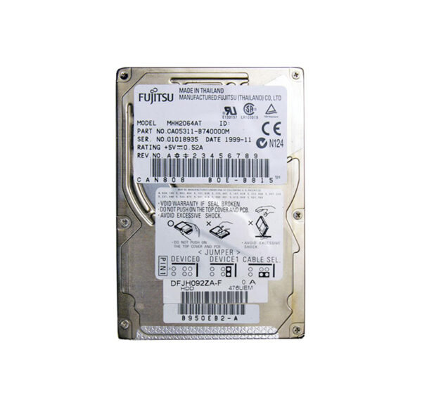MHH2064AT - Fujitsu 6GB 4200RPM ATA-33 2.5-inch Hard Drive