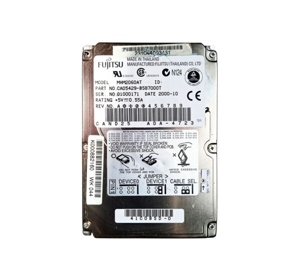 MHM2060AT - Fujitsu 6GB 4200RPM ATA-66 2.5-inch Hard Drive