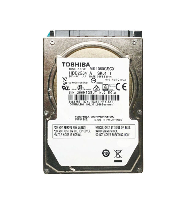 MK1060GSCX - Toshiba 100GB 4200RPM SATA 1.5Gb/s 8MB Cache 2.5-Inch Hard Drive