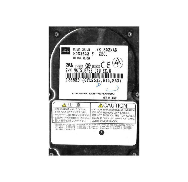 MK1302MAN - Toshiba 1.3GB 4200RPM IDE 2.5-Inch Hard Drive