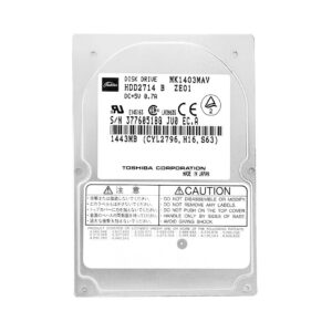 MK1403MAV - Toshiba 1.4GB 4200RPM IDE 128KB Cache 2.5-Inch Hard Drive