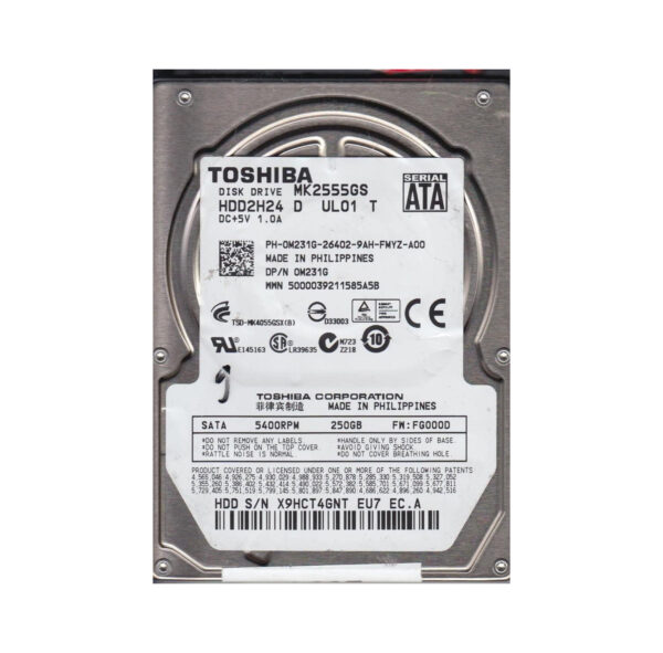 MK2555GS - Toshiba 250GB 5400RPM SATA 3Gb/s 8MB Cache 2.5-Inch Hard Drive