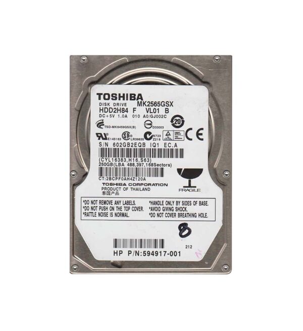 MK2565GSXF - Toshiba 250GB 5400RPM SATA 3Gb/s 2.5-Inch Hard Drive