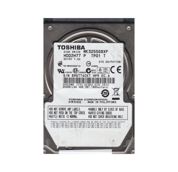 MK3255GSXF - Toshiba 320GB 5400RPM SATA 3Gb/s 8MB Cache 2.5-Inch Hard Drive