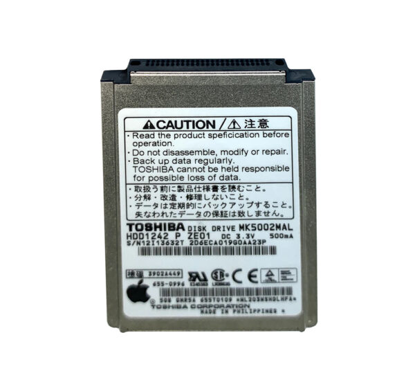 MK5002MAL - Toshiba 5GB 4200RPM IDE Ultra ATA/66 (ATA-5) 1MB Cache 1.8-Inch Hard Drive