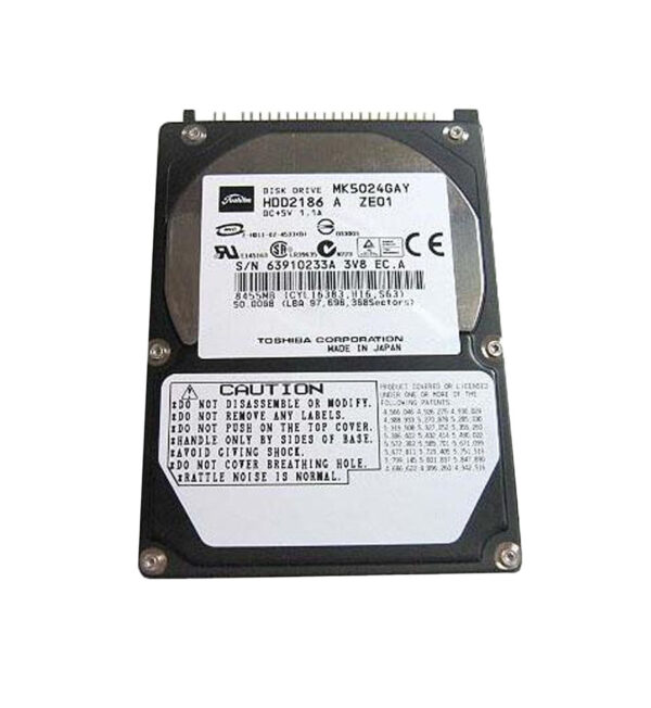 MK5024GAY - Toshiba 50GB 7200RPM IDE Ultra ATA/100 (ATA-6) 16MB Cache 2.5-Inch Hard Drive
