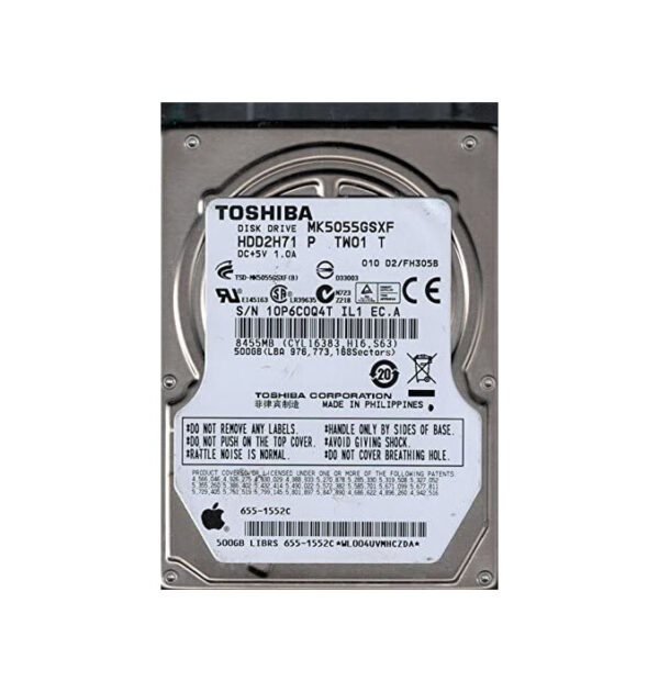 MK5055GSXF - Toshiba 500GB 5400RPM SATA 3Gb/s 8MB Cache 2.5-Inch Hard Drive