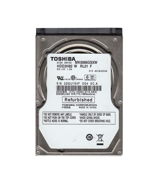 MK5065GSXW - Toshiba 500GB 5400RPM SATA 3Gb/s 8MB Cache 2.5-Inch Hard Drive