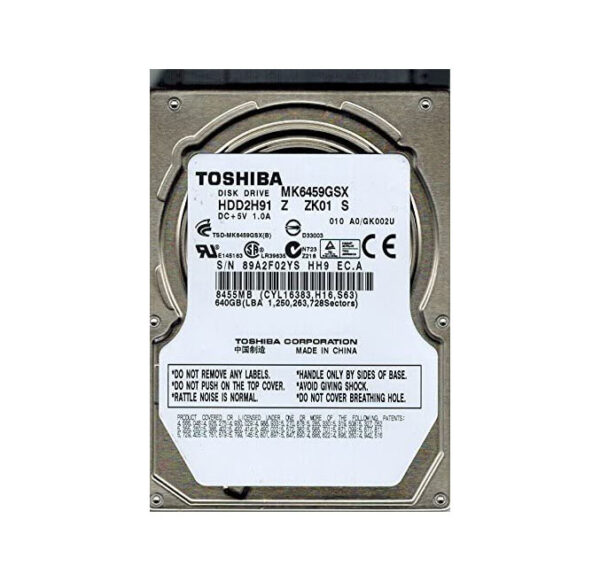 MK6459GSX - Toshiba 640GB 5400RPM SATA 3Gb/s 8MB Cache 2.5-Inch Hard Drive