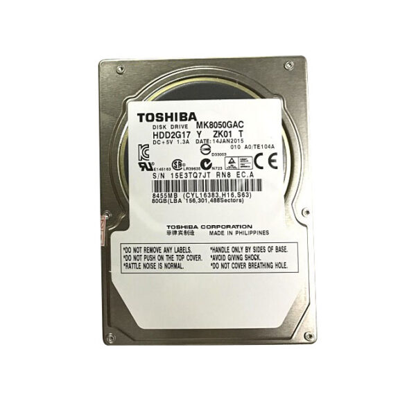 MK8050GAC - Toshiba 80GB 4200RPM IDE 44-Pin 2MB Cache 2.5-Inch Hard Drive
