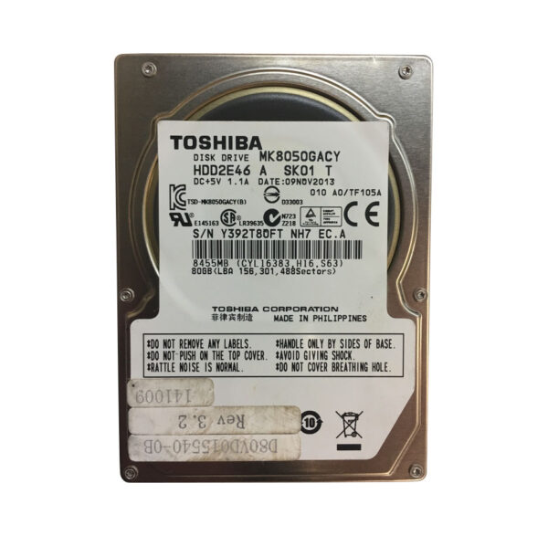 MK8050GACY - Toshiba 80GB 4200RPM IDE Ultra ATA/100 (ATA-6) 8MB Cache 2.5-Inch Hard Drive