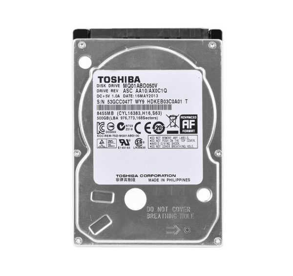 MQ01ABD050V - Toshiba MQ01ABD Series 500GB 5400RPM SATA 3Gb/s 8MB Cache 2.5-Inch Hard Drive