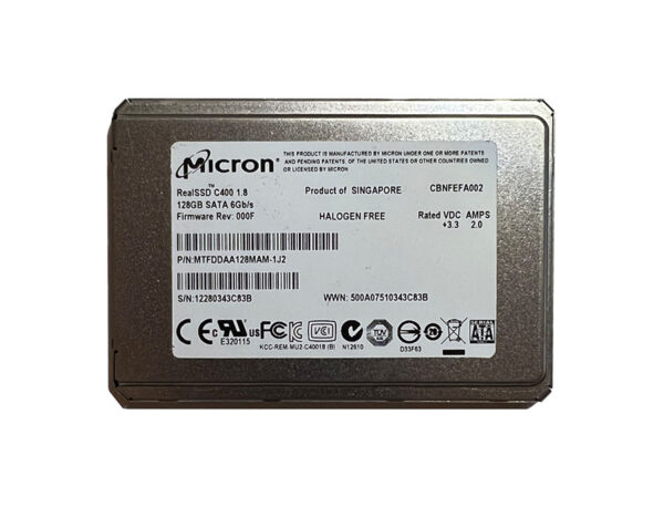 MTFDDAA128MAM-1J2 - Micron RealSSD C400 128GB Multi-Level Cell SATA 6Gb/s uSATA 1.8-Inch Solid State Drive