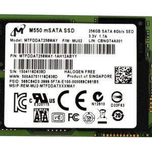 MTFDDAT256MAM-1K2 - Micron RealSSD C400 256GB Multi-Level Cell SATA 6Gb/s mSATA Solid State Drive