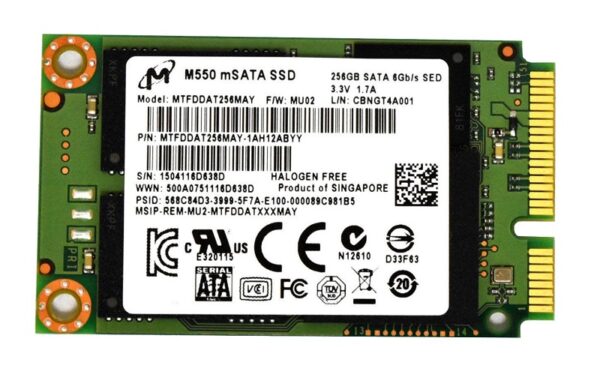 MTFDDAT256MAM-1K2 - Micron RealSSD C400 256GB Multi-Level Cell SATA 6Gb/s mSATA Solid State Drive