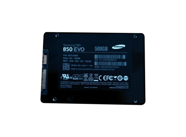 MZ-75E500 - Samsung 850 EVO Series 500GB Multi-Level-Cell SATA 6Gb/s 2.5-Inch Solid State Drive