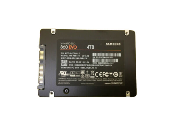 MZ-76E4T0 - Samsung 860 EVO Series 4TB Multi-Level-Cell SATA 6Gb/s 2.5-Inch Solid State Drive