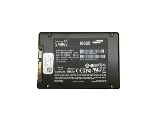 MZ-7KM9600 - Samsung SM863 Series 960GB Multi-Level Cell SATA 6Gb/s 2.5-Inch Solid State Drive