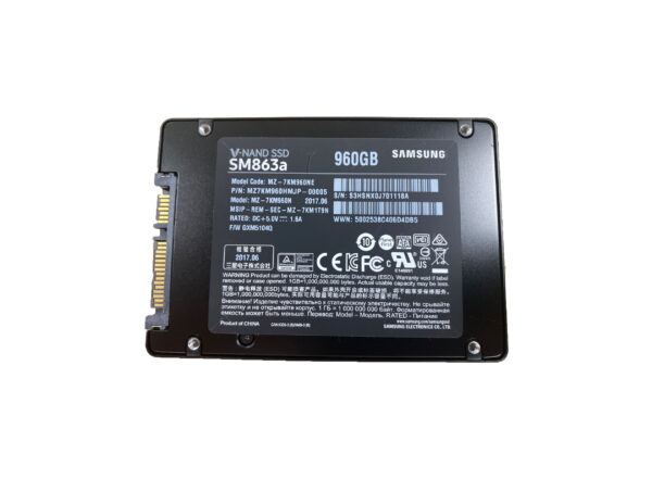 MZ-7KM960N - Samsung SM863 Series 960GB Multi-Level Cell SATA 6Gb/s 2.5-Inch Solid State Drive