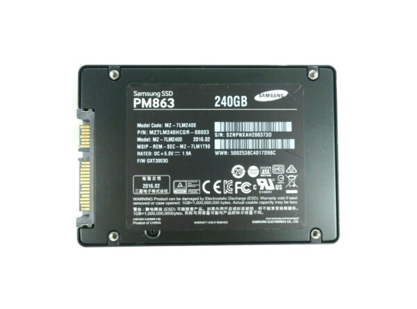MZ-7LM2400 - Samsung PM863 Series 240GB Triple-Level Cell SATA 6Gb/s Read Intensive 2.5-Inch Solid State Drive
