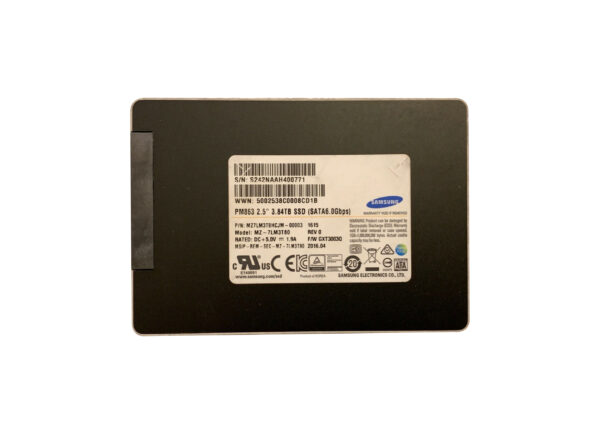 MZ-7LM3T80 - Samsung PM863 Series 3.8TB Triple-Level Cell SATA 6Gb/s Read Intensive 2.5-Inch Solid State Drive