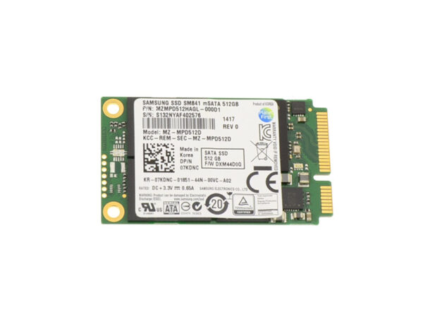 MZ-MPD512D - Samsung SM841 Series 512GB Multi-Level Cell SATA 6Gb/s mSATA Solid State Drive