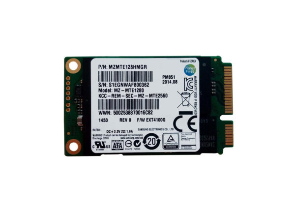 MZ-MTE1280 - Samsung PM841 Series 128GB Triple-Level Cell SATA 6Gb/s mSATA 1.8-Inch Solid State Drive