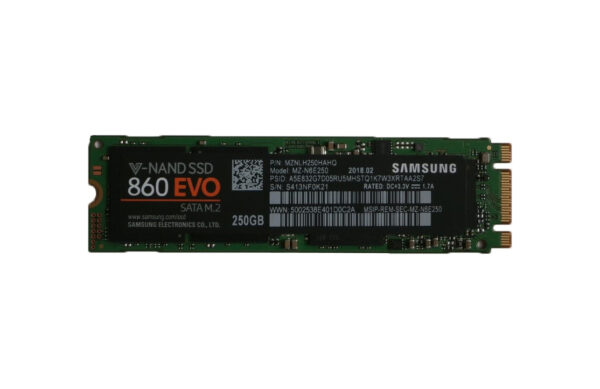 MZ-N6E250BW - Samsung 860 EVO Series 250GB Multi-Level Cell SATA 6Gb/s 512MB Cache M.2 2280 Solid State Drive