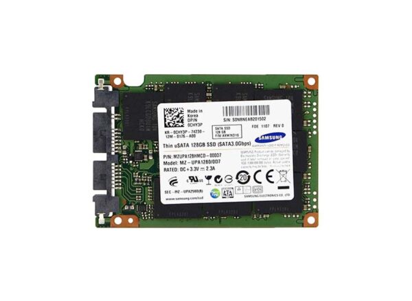 MZ-UPA1280/0D7 - Samsung Thin 128GB Multi-Level Cell SATA 3Gb/s uSATA 1.8-Inch Solid State Drive