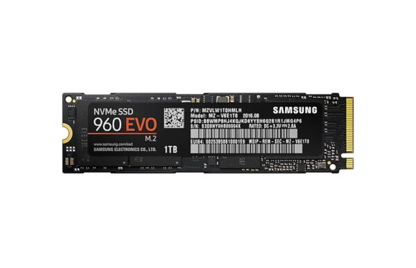 MZ-V6E1T0BW - Samsung 960 EVO Series 1TB Triple-Level Cell PCI Express NVMe 3.0 x4 M.2 2280 Solid State Drive